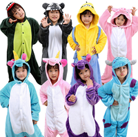 Chaude fourrure de noël enfants animal combinaison pyjama