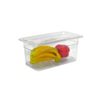 Bac alimentaire GN transparent/noir certifié NSF pour le stockage, le service et le transport, destiné aux cuisines de restaurants commerciaux