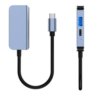 สีเทา3 in 1 USB Type C HUB ถึง4K HD 30Hz Display and USB 3.0 CHARGING USB C HUB Converter สายอะแดปเตอร์สำหรับ <span class=keywords><strong>Mac</strong></span> <span class=keywords><strong>Mini</strong></span> แท่น <span class=keywords><strong>M1</strong></span> - Product Image 2