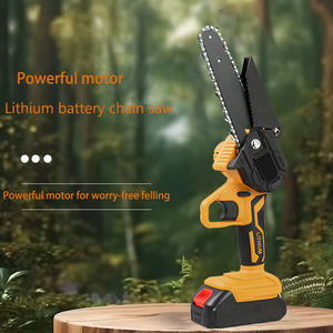 Mini-tronçonneuse sans fil Ananke Tools avec guide-chaîne de 6 pouces, machine à couper les branches de bois de qualité industrielle et pour le bricolage, fonctionnant sur batterie - Product Image 6