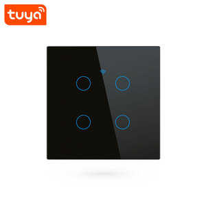 สวิตช์ไฟติดผนังแบบสัมผัส Tuya Smart 4 ช่อง รองรับ WiFi 2.4GHz มาตรฐาน EU ใช้งานร่วมกับ <span class=keywords><strong>Alexa</strong></span> และ Google Home ผลิตจากกระจกนิรภัย รุ่น PST-TY-E4 - Product Image 3