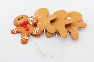 Buon natale Gingerbread Man Cake Picks decorazione polimero argilla biscotto forma Cake Topper per ornamento festa di nozze - Product Image 6