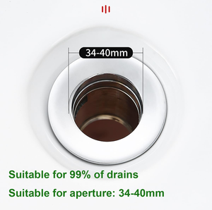 Bouchon de vidange universel anti-odeur pour lavabo, filtre de lavabo, accessoires de vidange, dispositif de retenue universel à pression pour tuyau d'évacuation - Product Image 2
