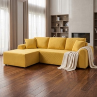 Canapé modulaire en forme de L sur mesure OEM, canapé en mousse à mémoire de forme compressée sous vide, livré en boîte, pour appartement, salon