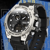 Montre de sport décontractée pour homme Mark Waffee, boîtier en alliage de zinc, design cœur, étanche, affichage à aiguilles quartz, tendance, multifonctionnelle