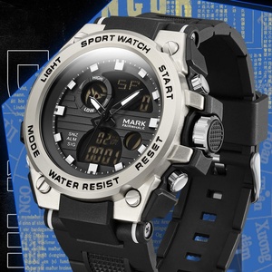 Montre de sport décontractée pour homme Mark Waffee, boîtier en alliage de zinc, design cœur, étanche, affichage à aiguilles quartz, tendance, multifonctionnelle - Product Image 4