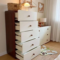 Commode à cinq tiroirs personnalisée en bois pour chambre à coucher, rangement et organisation