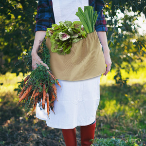 Gardening Storage Bag Khaki Portable Outdoor Foraging Vegetable Garden Harvest Carrying Bag for Women Chest Bag - Product Image 1