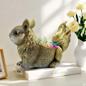 Maceta Decorativa Creativa con Forma de Ardilla, para Suculentas, Adorno de Jardín, Artesanía Animal, Arte Popular, Resina - Product Image 4