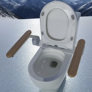 Barre d'assistance pliable de sécurité des toilettes pour personnes âgées handicapées et âgées enceintes barres d'appui à usage pratique - Product Image 2