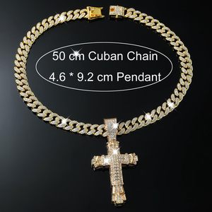 Collar de cadena de diamantes Hip Hop brillante chapado en oro y <span class=keywords><strong>Cuba</strong></span> de plata estilo Miami para hombre Iced Out - Product Image 2