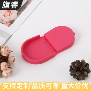 U Shaped Silicone Coin Purse Mini Portable Candy Color Solid Scarlet Home Storage Unisex Spring 2024 - Product Image 4