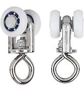 Sessiz Paslanmaz Çelik Perde Rayı Makaraları-20mm Çaplı Tavan/Duvara Monte Kaydırıcılar Ev Ofis için Kasnak Kaydırıcılar - Product Image 6