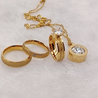 Bague d'amour de luxe alliances de conjoint bagues de promesse pour les couples ensemble de mariée pendentif plaqué or de créateur anneaux de mariage fiançailles