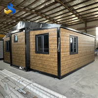 Maisons préfabriquées modernes, économiques et faciles à assembler, kit de villas, maison conteneur extensible 3 chambres avec salle de bain et cuisine