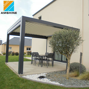 Systèmes <span class=keywords><strong>de</strong></span> <span class=keywords><strong>toit</strong></span> à persiennes sur mesure Gazebo extérieur 3X3m Véranda Pergola <span class=keywords><strong>De</strong></span> Madera Para Jardin - Product Image 4