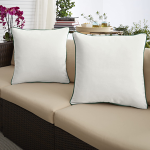 Home Decoration Pillow Cover Multicolor Linen Sofa Pillow Cases <b>Blue</b> Plain Pillow Cover with Piping - Product Image 2