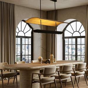 Luminaire suspendu long en cristal LED de style zen minimaliste moderne pour restaurants de style chinois, salons, salles de thé, réception - Product Image 3