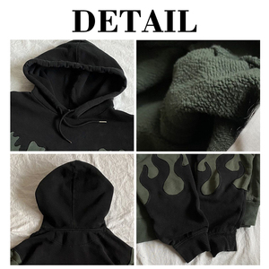 Sudadera con Capucha KingSen, Estilo Patchwork, Hombros Caídos, Forro Polar 100% Algodón, Talla Grande, Casual, para Hombre, Estilo Urbano - Product Image 6