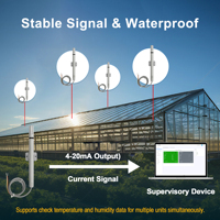 Transmisor de Temperatura y Humedad con Salida de 4-20mA, Sensor para Invernadero, Sistema de Monitoreo Ambiental HVAC