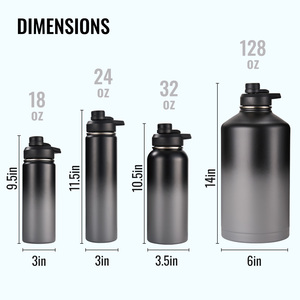 128oz Stainless Steel Vacuum Insulated Water <b>Bottle</b> Double Wall <b>Thermos</b> Hiking Camping Outdoor Travel Cup Minimalist Design - Product Image 6