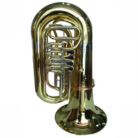 Tuba 3/4 Eastern Music, 4 pistons rotatifs, calibre 19,5 mm / cloche 450 mm, finition laquée or