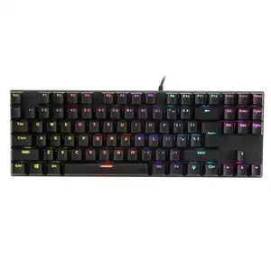 Mais barato computador hardware software jogo teclado plana mudo com fio gaming teclado clavier gamer jogo teclado