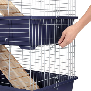 1 metro a doppio strato gabbia per conigli <span class=keywords><strong>2</strong></span> livelli piccola gabbia per animali cincillà coniglio Hutch Habitat di gioco per animali domestici - Product Image 5