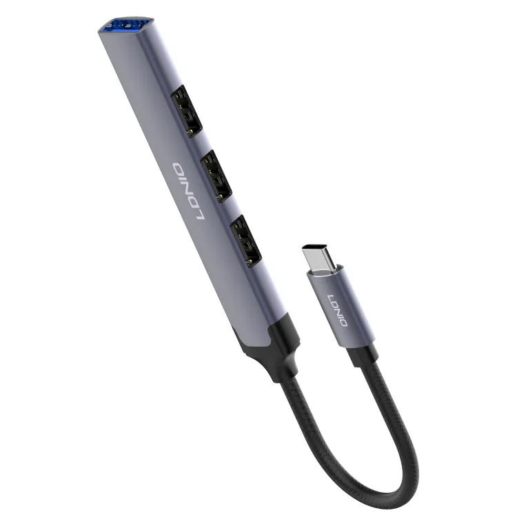 LDNIO-Extensor de Puerto USB 4 en 1, extensión de Puerto USB multifuncional, 3,0