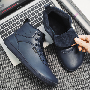 Fabricante de China, marca personalizada, caja de punta ancha, <span class=keywords><strong>botas</strong></span> altas para hombres y mujeres, zapatos descalzos de cuero Pu cálidos para la nieve de invierno informales - Product Image 2