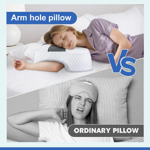 Almohada para dormir lateral con orificio para el brazo: espuma viscoelástica de alta densidad, alivio del dolor de cuello y hombros, soporte ergonómico multiángulo - Product Image 6