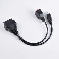 Cable OBD a 3 pines + 4 pines para motocicleta Cable de locomotora 1 a 2 de 3 pines