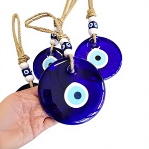 DAFNI BIG PAZAR GLASS EVIL EYE LIGHT MAGNET KEYCHAIN WALL DECORATION Oval Shape Die Cutting Printing Fashion Souvenir Gift - Product Image 1