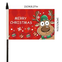 Drapeau de bureau de Noël 14x21cm en gros, personnalisable avec impression numérique, pour usage sur le bureau