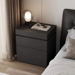 Mesita de Noche Creativa de Madera con Almacenamiento Oculto, Moderna Mesita de Noche de 4 Cajones para el Hogar, Diseño Simple, Gabinete Lateral - Product Image 3