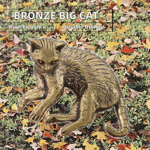 고양이 장식을위한 골동품 청동 게으른 큰 놀이 컬렉션 공예 주조 기법 모델 제품 유형 - Product Image 2
