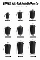 Gobelet jetable en polypropylène à double paroi, revêtement PE, gobelet à café biodégradable, logo personnalisé, gobelet à emporter pour boissons chaudes