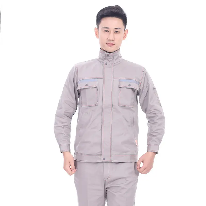 Personalizado de alta calidad a prueba de chispas retardante de llama traje de trabajo wok uniforme traje de protección de soldadura
