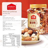 Frutos Secos Mixtos Walloon 500g, Refrigerios Nutritivos y Saludables Enlatados, Frutos Secos Fritos Secos, para Oficina, Salados