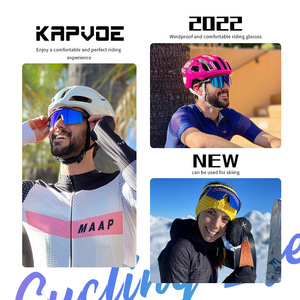 Kapvoe Cycling Sunglasses Polarized Windproof Full Rim <b>Adjustable</b> <b>Strap</b> Multi Functional Outdoor Sports Eyewear - Product Image 1