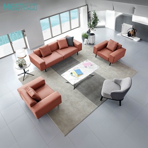 High Quality Modern Executive <b>Office</b> <b>Sofa</b> Set Muebles De Oficina With PU Leather for Living Room or Reception Area - Product Image 1