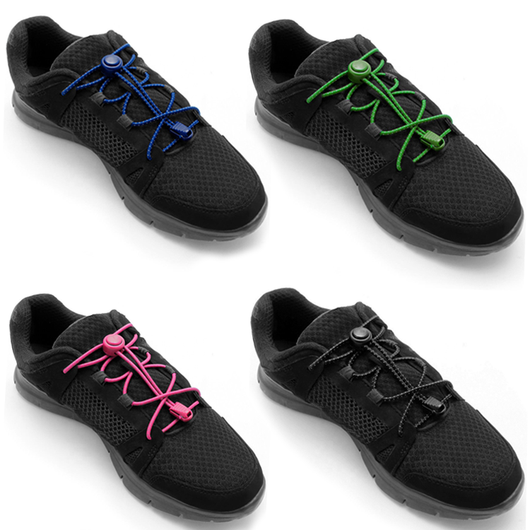 Custom Wholesale Lacet Elastique Lock Easy Lazy No Tie Shoe Laces Elastic No Tie Shoelaces