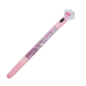 Cat Paw Quicksand Gel Pen 0.5mm Glowing Light Up Office <b>School</b> Stationery - Product Image 5