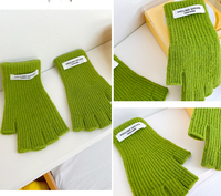 Gants décontractés pour femmes, double couche, automne-hiver, cinq doigts, tricotés, épais, chauds, résistants au froid et au gel, séchage rapide