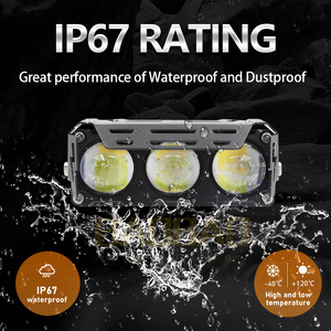 Đèn pha LED mini bằng nhôm công suất cao 3 4 5 6 bóng, màu trắng vàng, dùng cho xe đạp, xe máy - Product Image 4