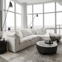 Canapé modulaire sectionnel pour salon, mobilier français, style nuage nordique moderne, blanc, ensembles de canapés modulaires sectionnels