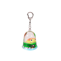 Cadeau souvenir océan parc eau monde porte-clés en plastique mignon dauphin bleu flottant liquide porte-clés personnalisé 3D porte-clés