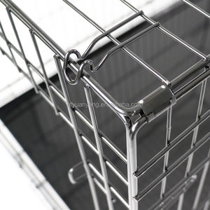 Usine en gros de haute qualité plusieurs tailles <span class=keywords><strong>Cage</strong></span> pour chien en métal grand espace pliable Transport pliable respirant push-up - Product Image 3