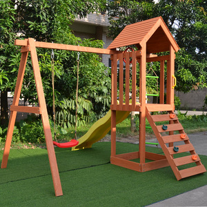 Bambini Swing per bambini <span class=keywords><strong>in</strong></span> legno giardino Swing Slide mobili da esterno - Product Image 4