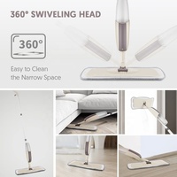 Balai serpillère magique avec tampon microfibre 360, pour le nettoyage humide des sols de la maison/cuisine, parquet, carrelage en céramique
